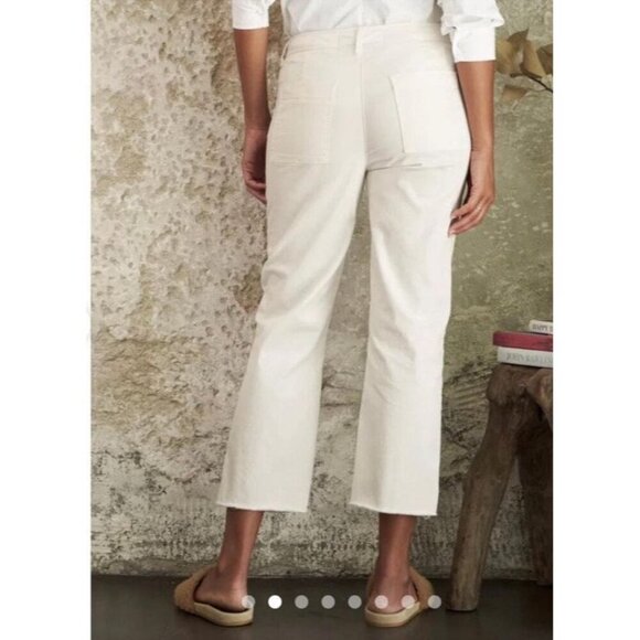 NEW Frank & Eileen Women’s Blackstone Crop Utility Pants in Chalk Size 4 - Picture 3 of 13